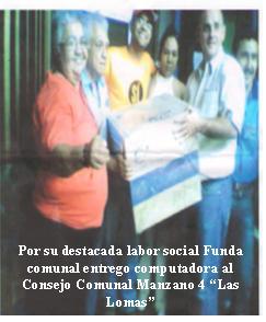 Consejo Comunal Manzano IV: Premio